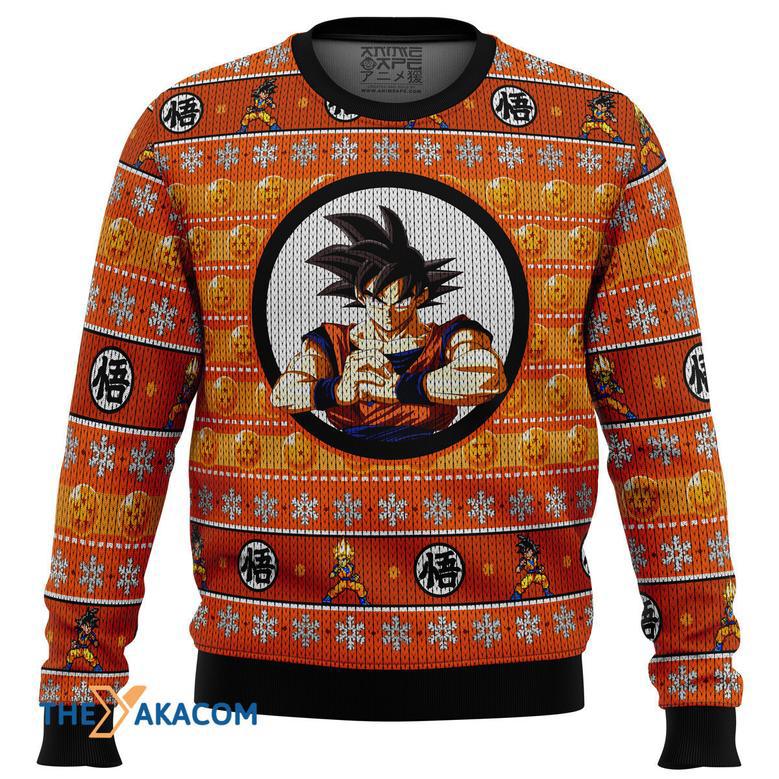 Dragonball Z Son Goku Gift For Fan Anime Christmas Ugly Sweater