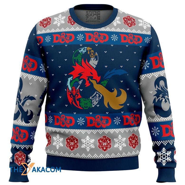 Dungeons Dragons Gift For Fan Anime Christmas Ugly Sweater