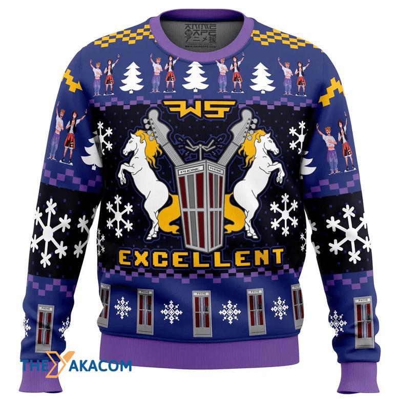 Excellent Bill and Ted Gift For Fan Anime Christmas Ugly Sweater