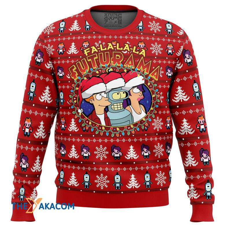 Fa-La-La-La Futurama Gift For Fan Anime Christmas Ugly Sweater