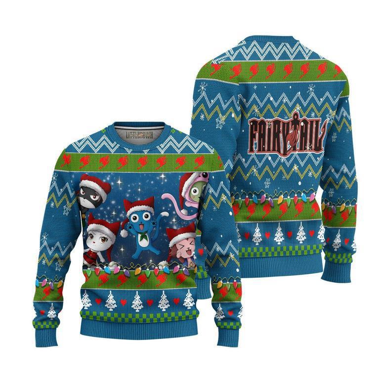 Fairy Tail Happy and Friend Ugly Christmas Sweater