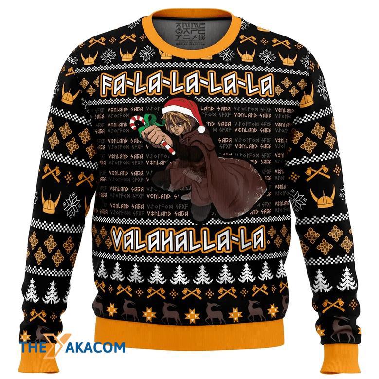 Falalala Valahalla Vinland Saga Gift For Fan Anime Christmas Ugly Sweater