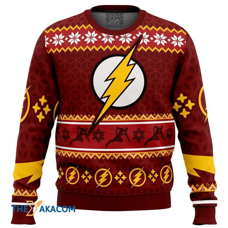 Fast Christmas The Flash DC Gift For Fan Anime Christmas Ugly Sweater