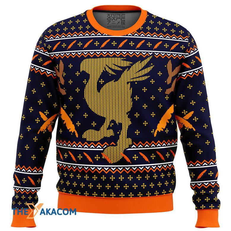 Final Fantasy Chocobo Gift For Fan Anime Christmas Ugly Sweater