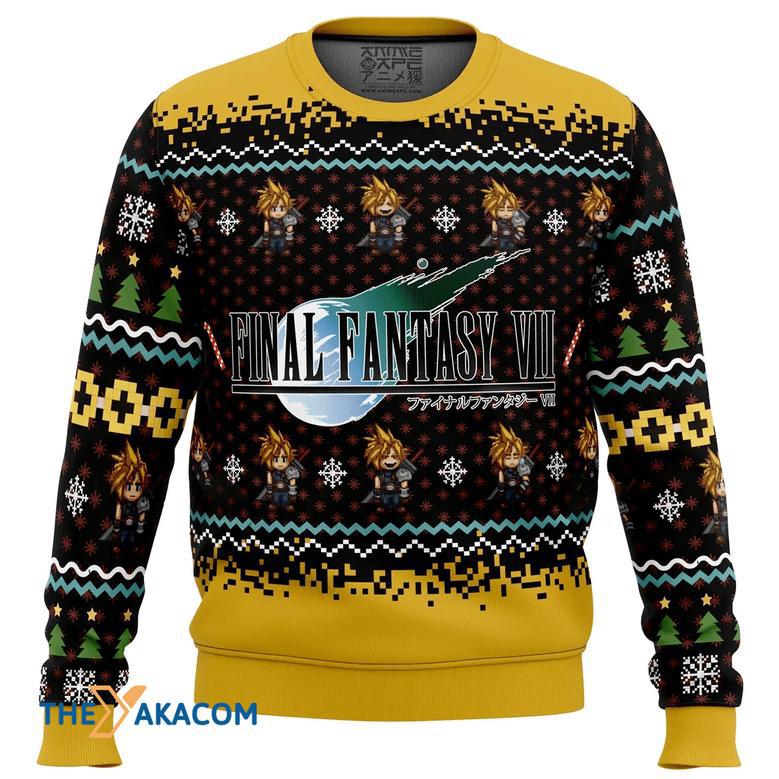 Final Fantasy VII Gift For Fan Anime Christmas Ugly Sweater