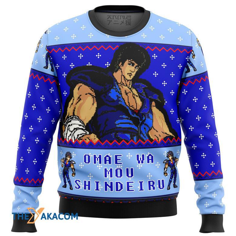 Fist of the North Star Omae Wa Mou Shindeiru Gift For Fan Anime Christmas Ugly Sweater