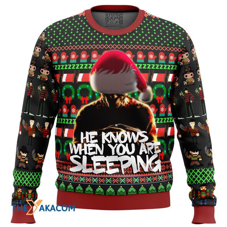 Freddy Krueger A Nightmare on Elm Street Gift For Fan Anime Christmas Ugly Sweater