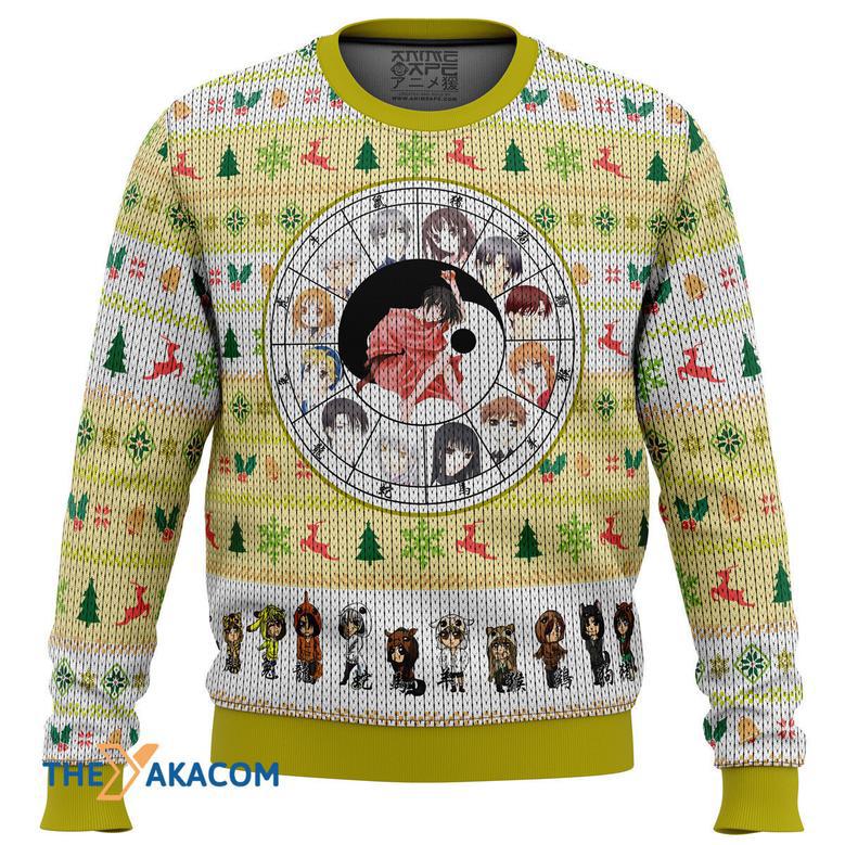 Fruits Basket Chinese Zodiac Gift For Fan Anime Christmas Ugly Sweater