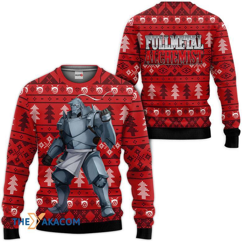 Fullmetal Alchemist Alphonse Elric Custom Gift For Fan Anime Christmas Ugly Sweater