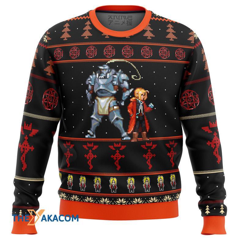 Fullmetal Alchemist Elrics Sprites Gift For Fan Anime Christmas Ugly Sweater