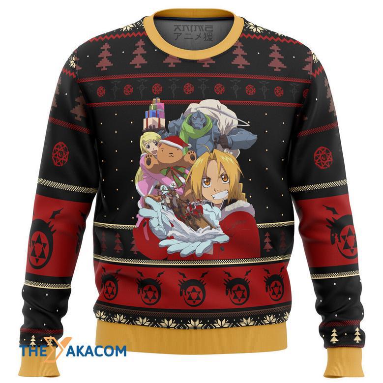 Fullmetal Alchemist Holidays Gift For Fan Anime Christmas Ugly Sweater