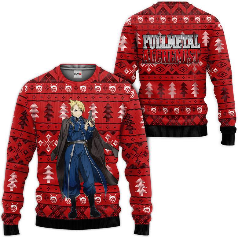 Fullmetal Alchemist Riza Hawkeye Custom Anime Ugly Christmas Sweater