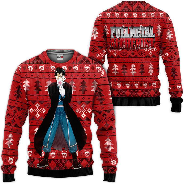 Fullmetal Alchemist Roy Mustang Custom Anime Ugly Christmas Sweater