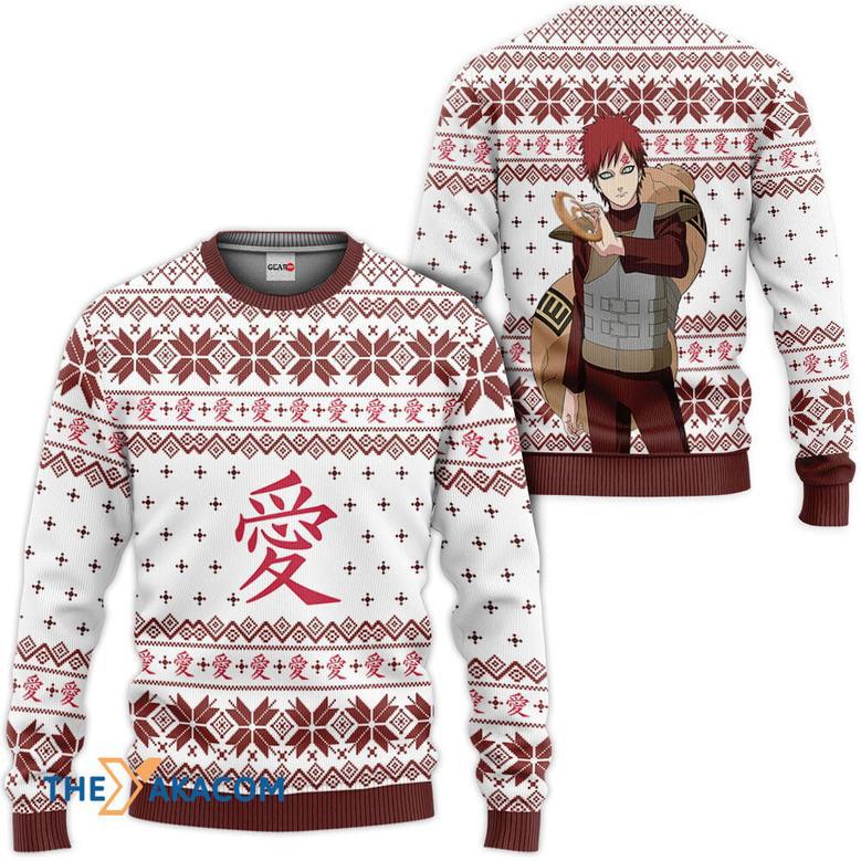 Gaara Custom Gift For Fan Anime Christmas Ugly Sweater