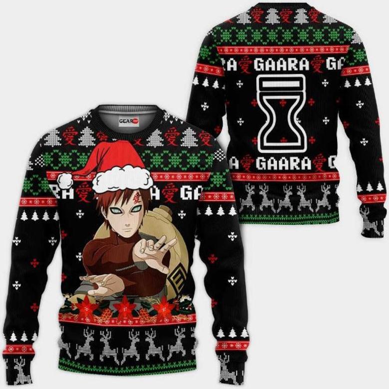 Gaara Nrt Anime Xmas Ugly Christmas Knitted Sweater