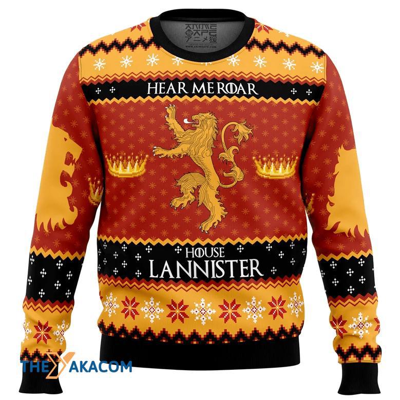 Game of Thrones House Lannister Gift For Fan Anime Christmas Ugly Sweater