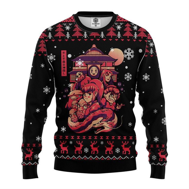 Ghibli Spirited Away Anime Ugly Christmas Sweater