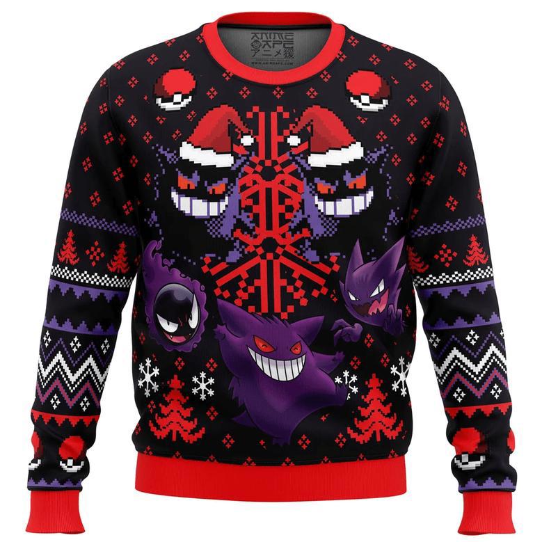 Ghosts Gengar Ghastly Pokemon Ugly Christmas Sweater