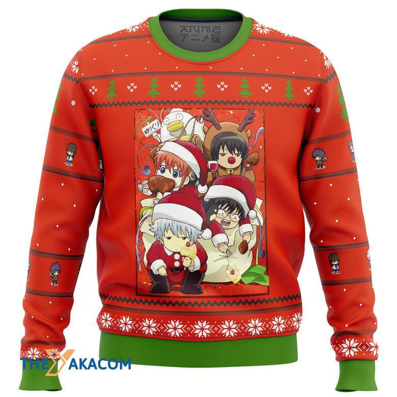 Gintama Holiday Christmas For Fan Anime Christmas Ugly Sweater