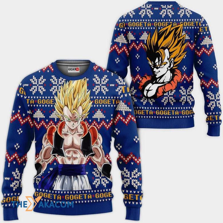 Gogeta Anime Dragon Ball Custom Gift For Fan Anime Christmas Ugly Sweater