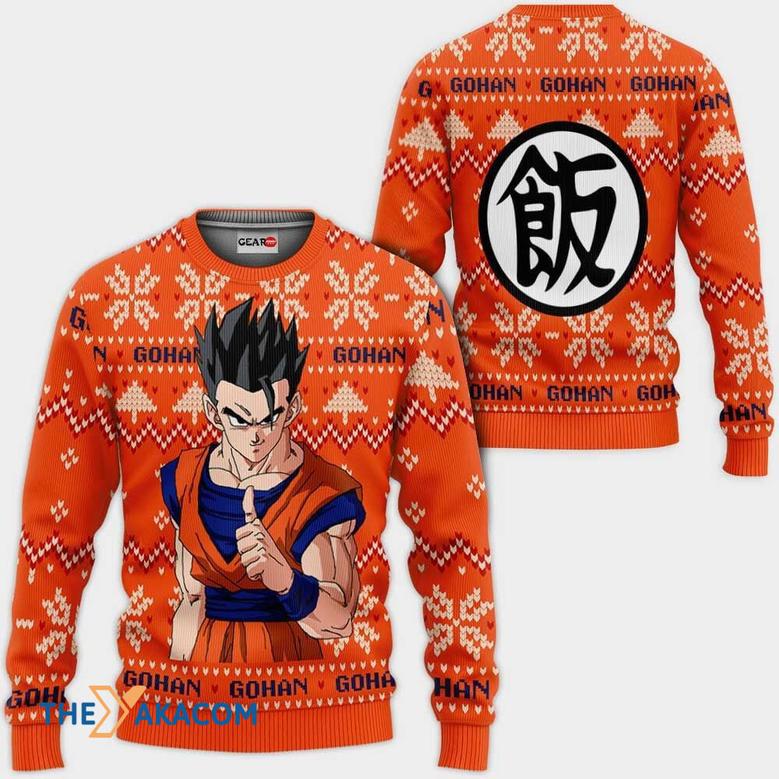 Gohan Anime Dragon Ball Custom Gift For Fan Anime Christmas Ugly Sweater