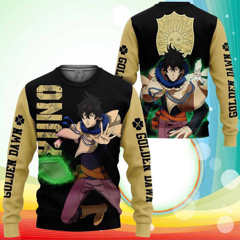 Golden Dawn Yuno Sweatshirt Black Clover Anime Printed Sweater