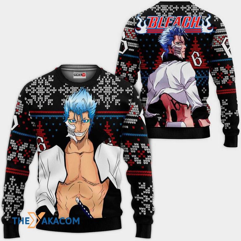 Grimmjow Jaegerjaquez BLEACH Custom Gift For Fan Anime Christmas Ugly Sweater