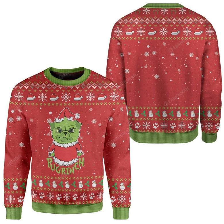 Grinch Sweater Pug Dog Ugly Sweater Pugrinch Christmas Ugly Sweater