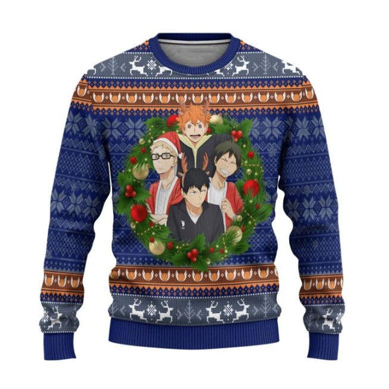 Haikyuu Anime Xmas Ugly Wool Knitted Sweater