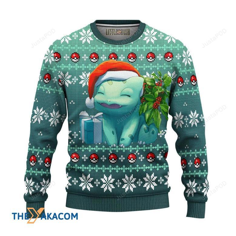 Happy Bulbasaur Pokemon Manga Anime Ugly Sweater