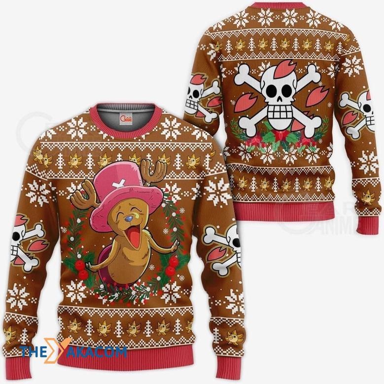 Happy Chopper One Piece Anime Custom Gift For Fan Anime Christmas Ugly Sweater