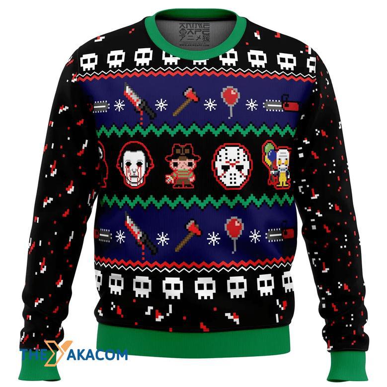 Happy Horrordays Gift For Fan Anime Christmas Ugly Sweater