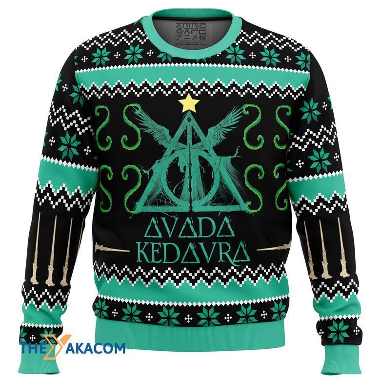 Harry Potter Avada Kedavra Gift For Fan Anime Christmas Ugly Sweater