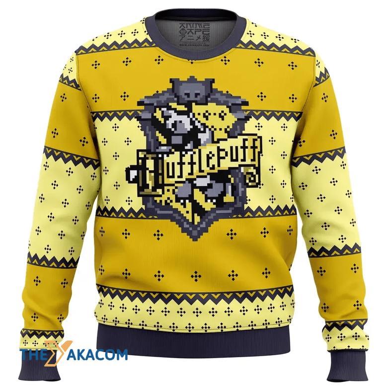 Harry Potter Hufflepuff Custom Gift For Fan Anime Christmas Ugly Sweater