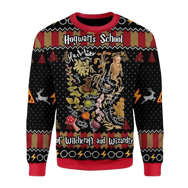 Harry Pottrt Sweater Harry Pottrt Herbology Christmas Ugly Sweater High Quality Harry Pottrt Hogwarts