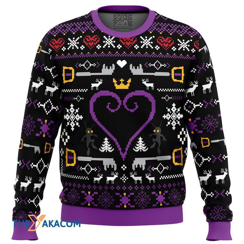 Hearts Kingdom Hearts Gift For Fan Anime Christmas Ugly Sweater