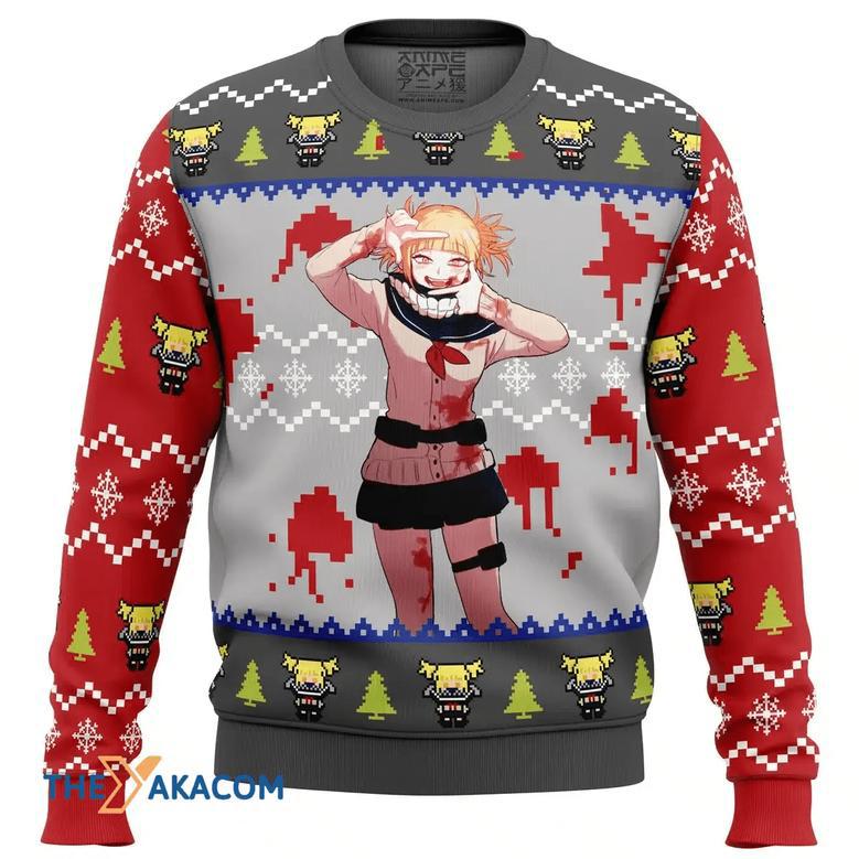 Himiko Toga My Hero Academia Custom Gift For Fan Anime Christmas Ugly Sweater