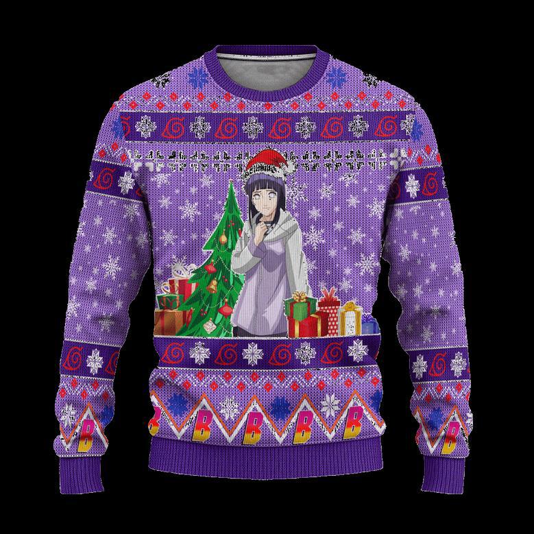 Hinata Uzumaki Anime Ugly Christmas Sweatshirt Custom Boruto Xmas Gift