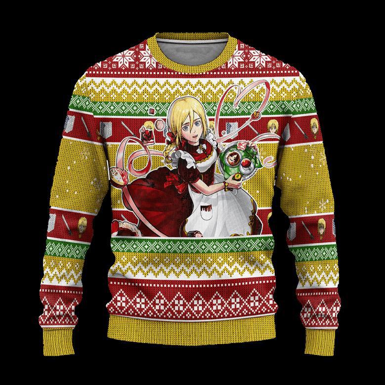 Historia Reiss Attack on Titan Anime Ugly Christmas Sweatshirt Xmas Gift