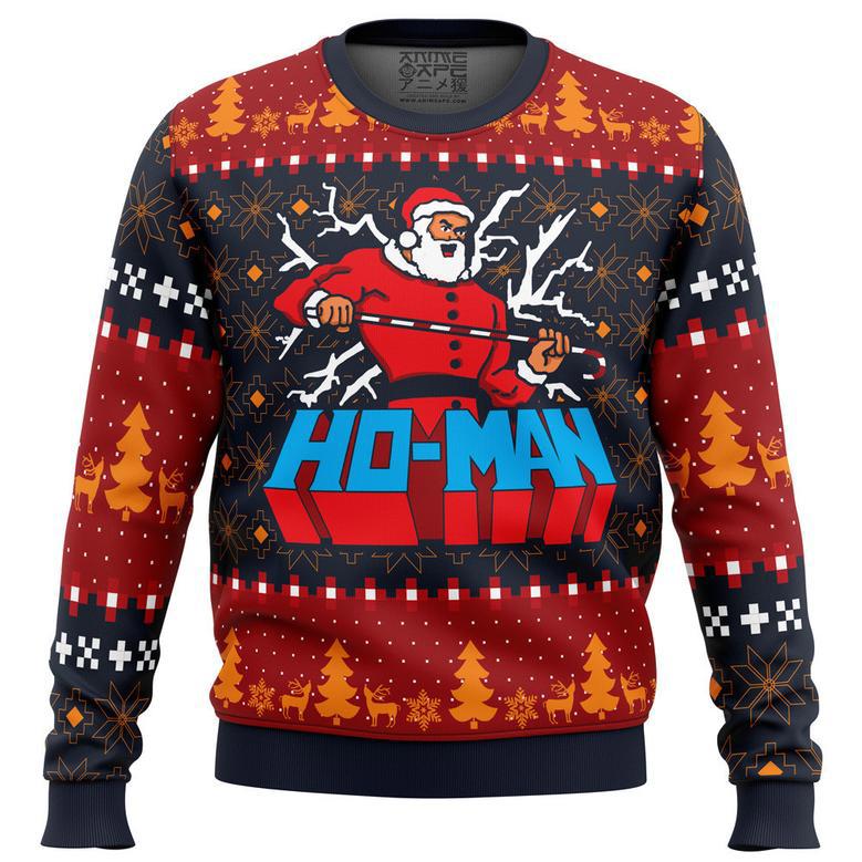 Ho-Man Santa Claus Ugly Christmas Sweater