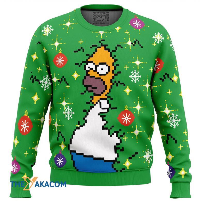 Homer Bush Meme The Simpsons Custom Gift For Fan Anime Christmas Ugly Sweater