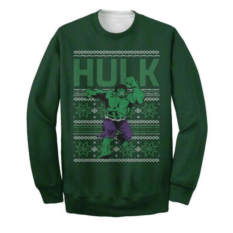 Hulk Christmas Ugly Wool Sweater Christmas Gift For Kid Adult