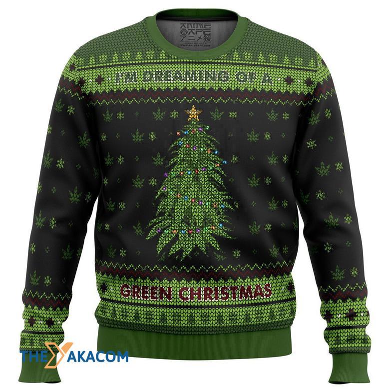 I am Dreaming of a Green Christmas Gift For Fan Anime Christmas Ugly Sweater