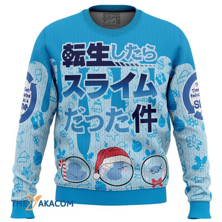 I Got Slimy That time I got reincarnated as a slime Gift For Fan Anime Christmas Ugly Sweater