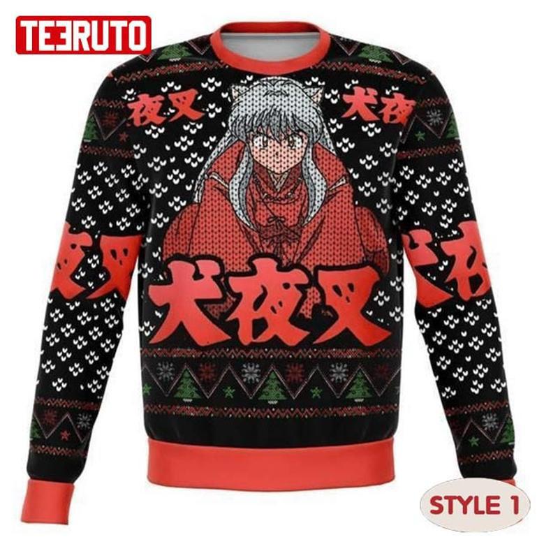 Inuyasha Kagome Cute Manga Anime Christmas Wool Knitted Sweater Multiple Styles