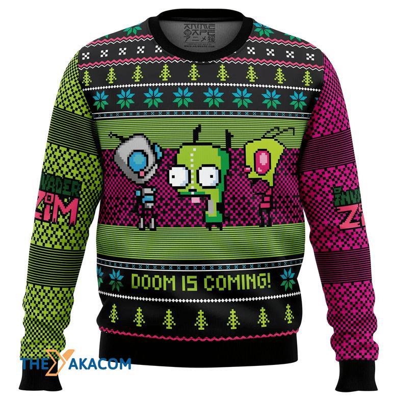 Invader ZiM Gift For Fan Anime Christmas Ugly Sweater