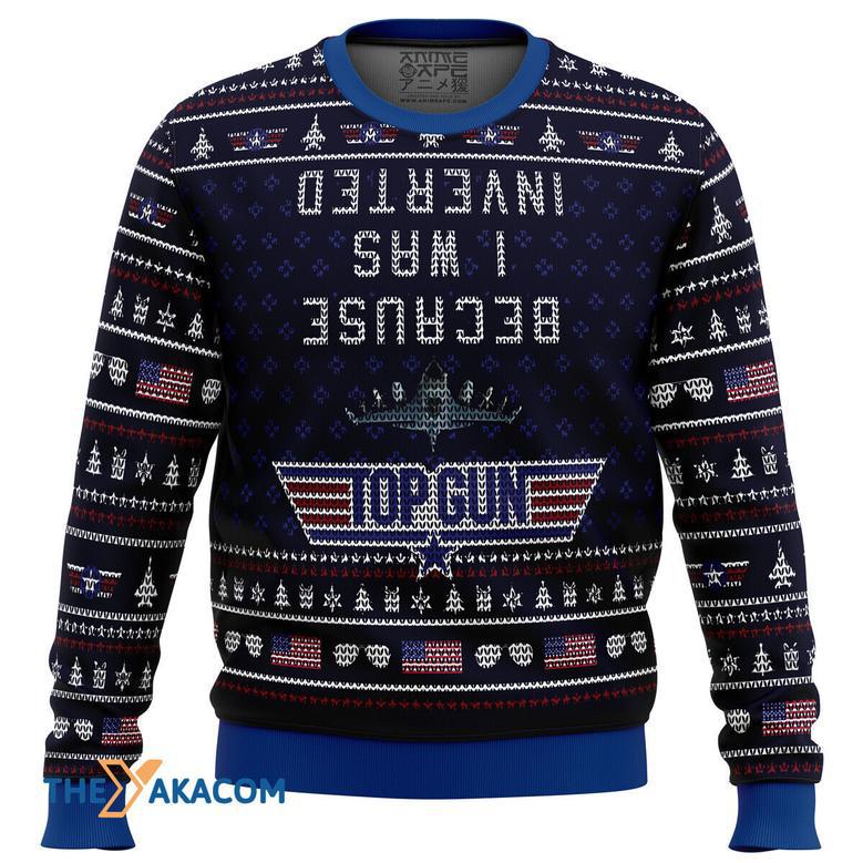 Inverted Top Gun Gift For Fan Anime Christmas Ugly Sweater