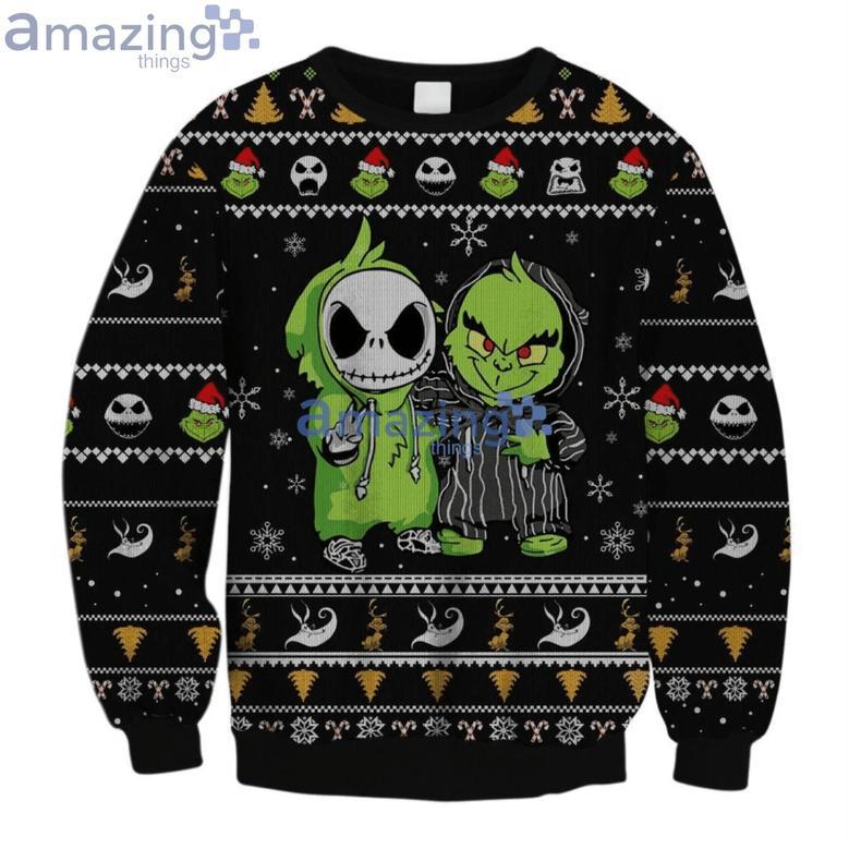 Jack And Grinch Christmas Ugly Wool Sweater Christmas Gift For Kid Adult