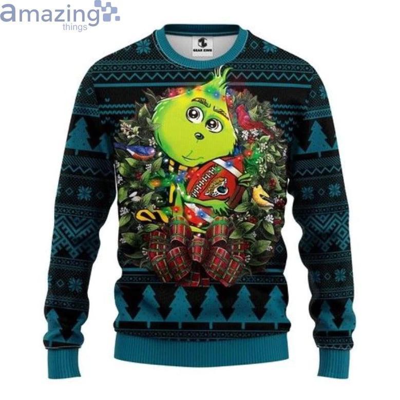 Jacksonville Jaguars Grinch Hug Christmas Ugly Wool Sweater Christmas Gift For Kid Adult