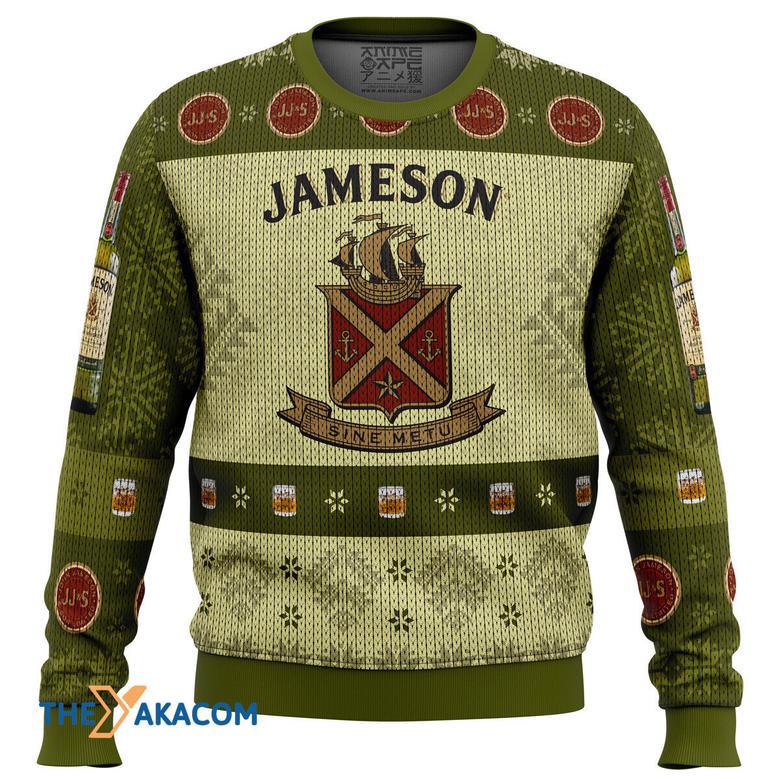 Jameson Irish Whiskey Gift For Fan Anime Christmas Ugly Sweater